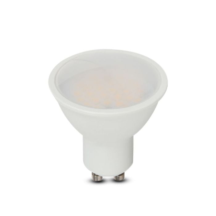 Dicróica LED V-TAC - Samsung - GU10 - Lente 110° - IP20 - Blanco Lechoso - 4.5W - 400 Lúmenes - 3000K