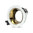 V-TAC LED Aro redondo - Empotrable - GU10 - IP20 - Blanco + Dorado