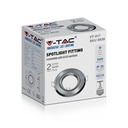 V-TAC LED Aro redondo - Empotrable - GU10 - IP20 - Níquel Satinado  - Pack de 2