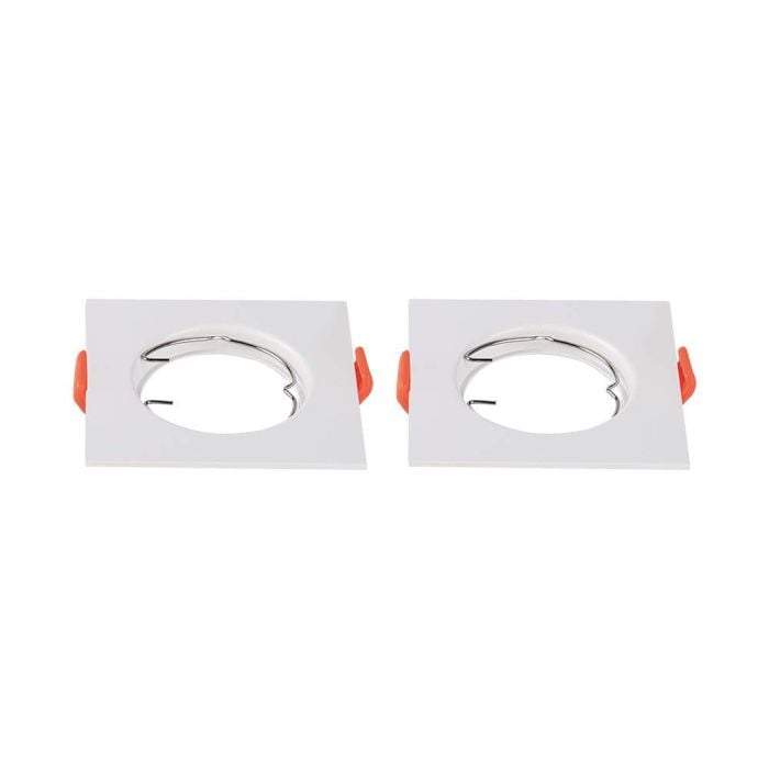 V-TAC Aro cuadrado LED - Empotrable - GU10 - IP20 - Blanco
