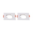 V-TAC Aro cuadrado LED - Empotrable - GU10 - IP20 - Blanco