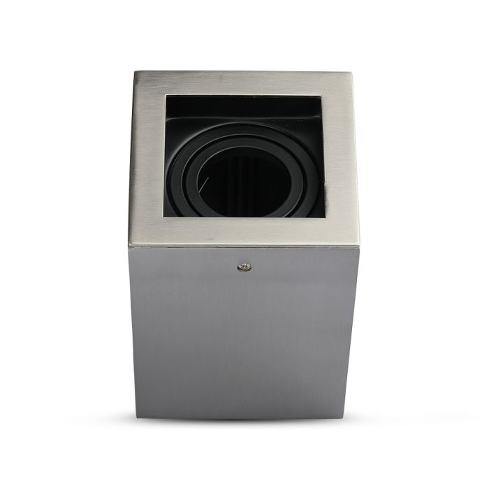 V-TAC LED Aro cuadrado- Accesorios de superficie - GU10 - IP20 - Satin Nikcle