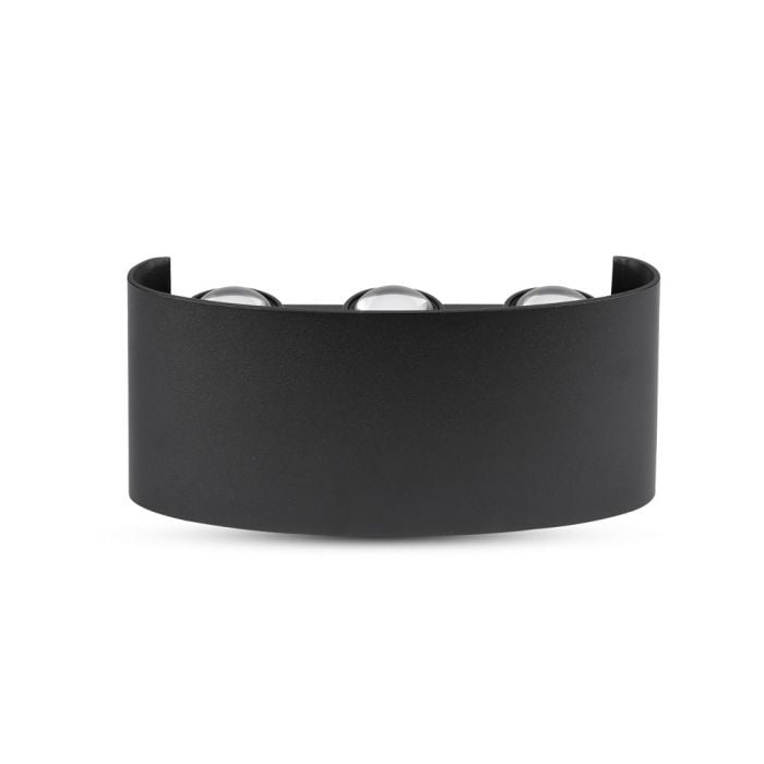 Aplique LED Semi Ovalado V-TAC - Bridgelux - Negro - IP54 - 6W - 540 Lumens - 3000K