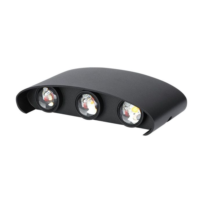 Aplique LED Semi Ovalado V-TAC - Bridgelux - Negro - IP65 Estanco - 5W - 630 Lumens - 3000K