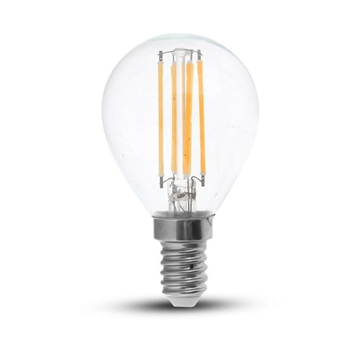 [214425] Bombilla LED V-TAC - 100lm/w - Golf - Soporte E14 - IP20 - Transparente - 4W- 600 Lumens - 4000K