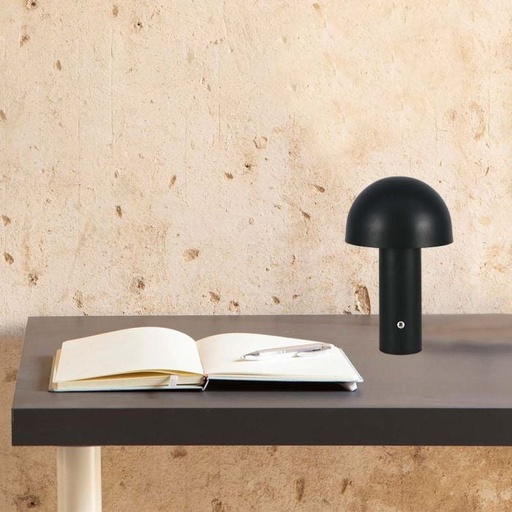 [7898] V-TAC Lámpara de Sobremesa Recargable - IP20 - Negra - 3W - 200 Lumens - 3IN1