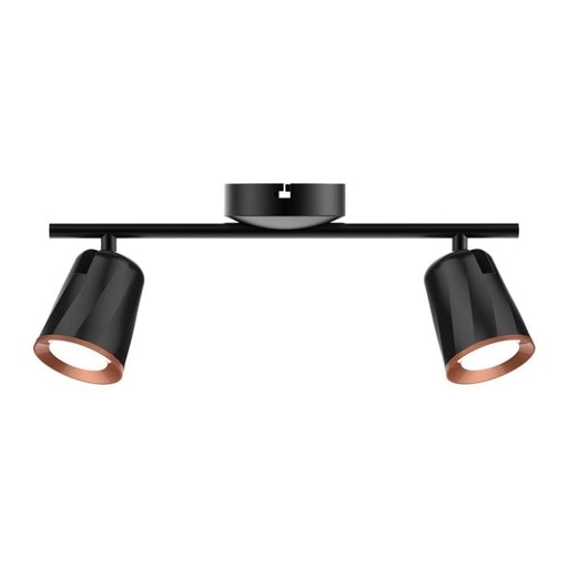 [218255] Aplique LED V-TAC - Doble Cabezal - IP20 - Negro - 10W - 1080 Lumens - 3000K