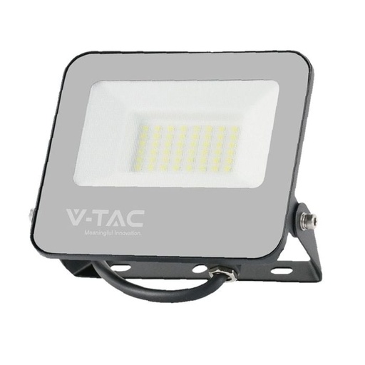 [23693] Proyector LED V-TAC - Serie Slimline - 160lm/w - IP65 Estanco - Cuerpo Negro - 30W - 4800 Lumens - 6500K