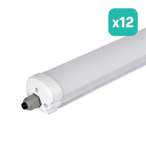[216282] LED Batten Fitting - Serie G - IP65 Waterproof - 18W- 2160 Lumens - 6500K - Pack de 12