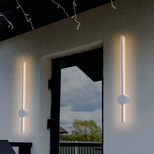 [6832] V-TAC LED Aplique Moderno - IP65 Impermeable - Cuerpo Blanco - 12W - 1400 Lumens - 3000K