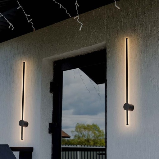 [6835] V-TAC LED Aplique Moderno - IP65 Impermeable - Cuerpo Negro - 12W - 1590 Lumens - 4000K