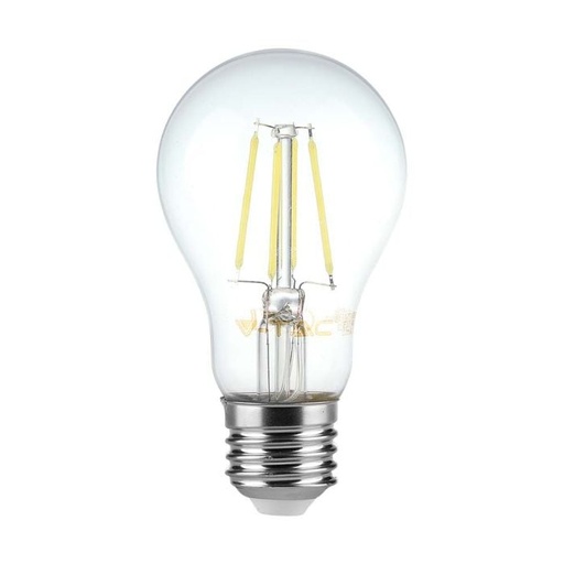 [212815] Bombilla LED V-TAC GLS - Transparente - Clara -  Soporte E27 - IP20 - 8W - 720 Lumens - 3000K
