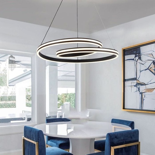 [23374] V-TAC Lámpara de techo de diseño - IP20 - Negra - 40W- 4800 Lumens - 3IN1