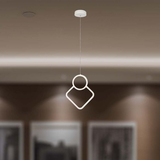 [15338] V-TAC Lámpara de Techo de Diseño - IP20 - Cuerpo Blanco - 12W - 1300 Lumens - 4000K