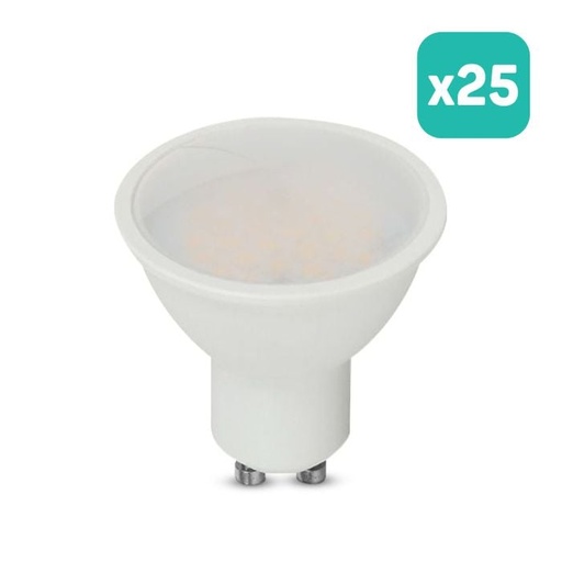 [218791] V-TAC LED Spot Light - 100lm/w - GU10 - Lente 100° - IP20 - Blanco - 10W - 1000 Lumens - 4000K - Pack de 25