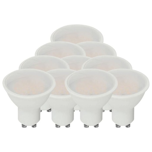 [218791] V-TAC LED Spot Light - 100lm/w - GU10 - Lente 100° - IP20 - Blanco - 10W - 1000 Lumens - 4000K - Pack de 10