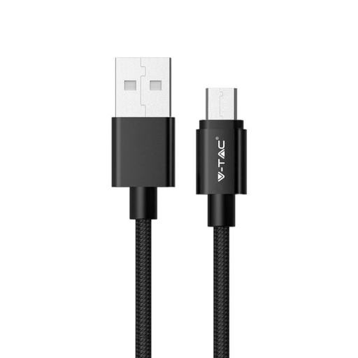 [8488] V-TAC Cable USB - Trenzado - Platinum Series - Negro - 1M