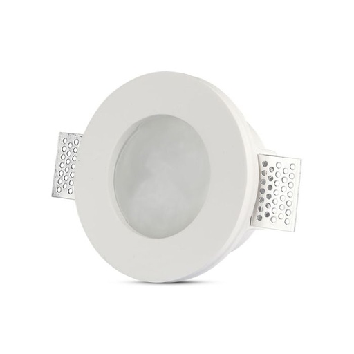 [3692] V-TAC LED Aro redondo - Empotrable - GU10 Frost Glass - IP20 - Blanco