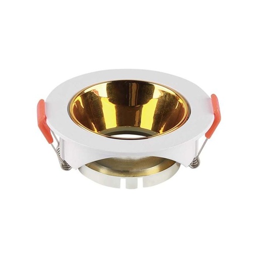 [6648] V-TAC LED Aro redondo - Empotrable - GU10 - IP20 - Blanco + Dorado