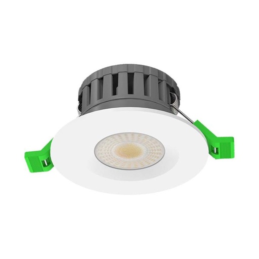 [7614] V-TAC LED Redondo Fire Rated Down Light - IP65 Impermeable - Cromo - 8W- 830 Lumens - 4IN1